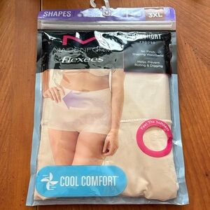 New 3XL Maidenform Cool Comfort Shaping Shorts boyshort Nude Beige